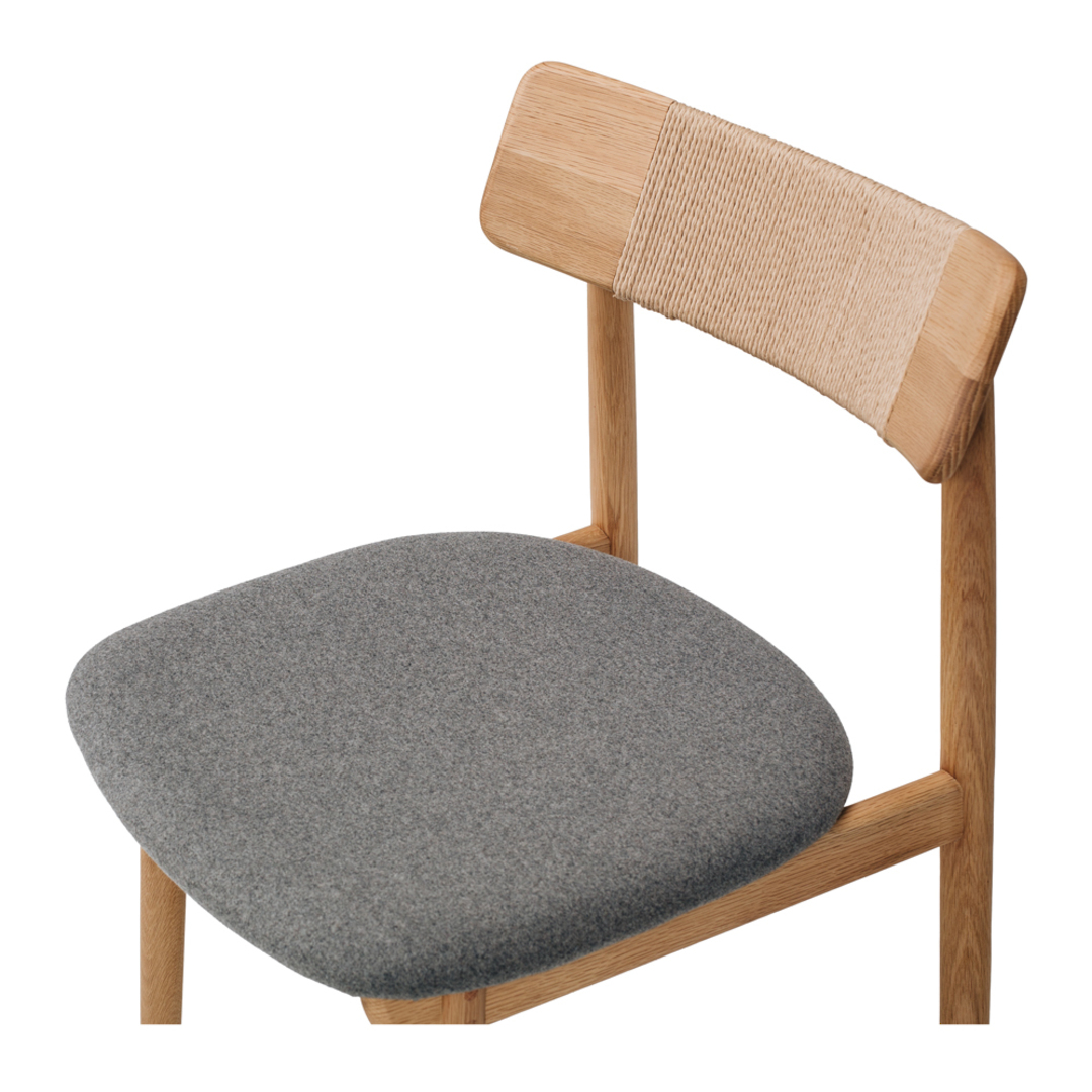 Niles Dining Chair Natural Oak Fabric image 4